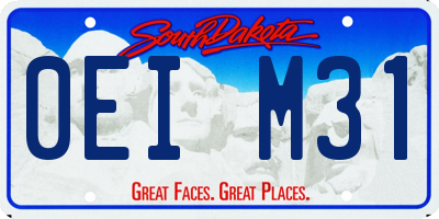 SD license plate 0EIM31