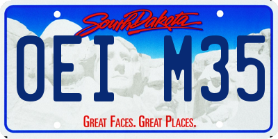 SD license plate 0EIM35