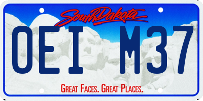 SD license plate 0EIM37
