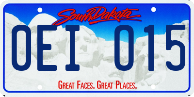 SD license plate 0EIO15
