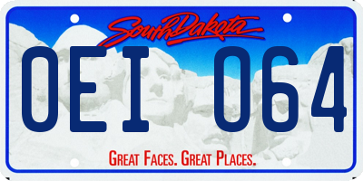 SD license plate 0EIO64