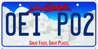 SD license plate 0EIP02