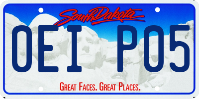 SD license plate 0EIP05