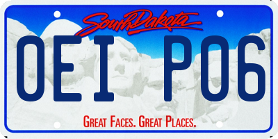 SD license plate 0EIP06