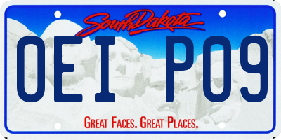 SD license plate 0EIP09