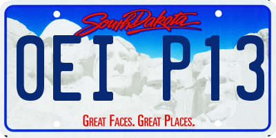 SD license plate 0EIP13
