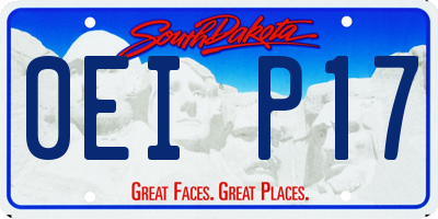 SD license plate 0EIP17