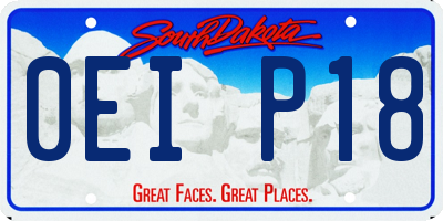 SD license plate 0EIP18