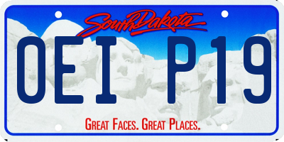 SD license plate 0EIP19