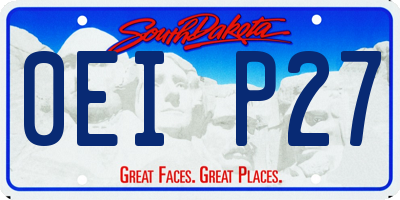 SD license plate 0EIP27
