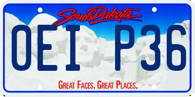 SD license plate 0EIP36