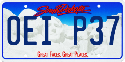 SD license plate 0EIP37