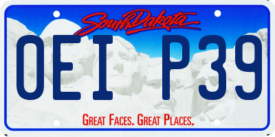 SD license plate 0EIP39