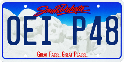SD license plate 0EIP48