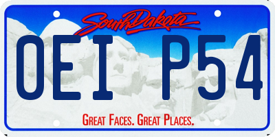 SD license plate 0EIP54