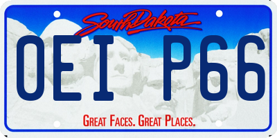 SD license plate 0EIP66