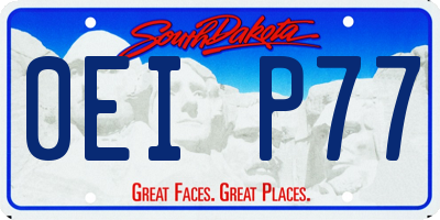SD license plate 0EIP77