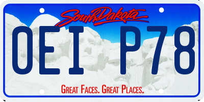 SD license plate 0EIP78