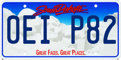 SD license plate 0EIP82