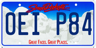 SD license plate 0EIP84