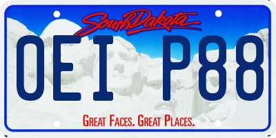 SD license plate 0EIP88