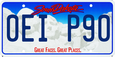 SD license plate 0EIP90