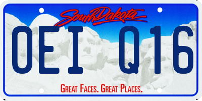 SD license plate 0EIQ16