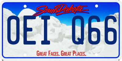 SD license plate 0EIQ66