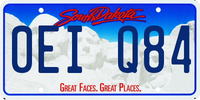 SD license plate 0EIQ84