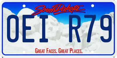 SD license plate 0EIR79