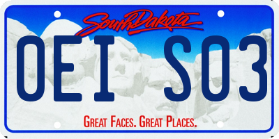SD license plate 0EIS03