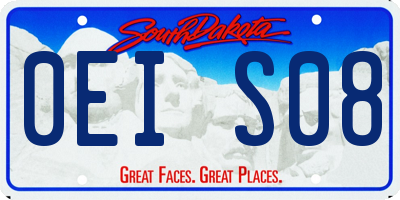 SD license plate 0EIS08