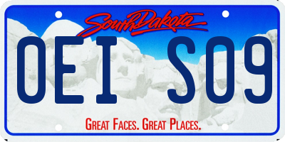 SD license plate 0EIS09