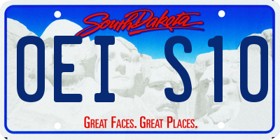 SD license plate 0EIS10