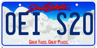 SD license plate 0EIS20