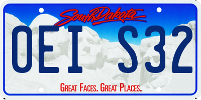 SD license plate 0EIS32
