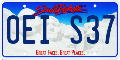 SD license plate 0EIS37