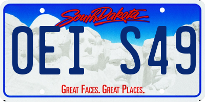 SD license plate 0EIS49