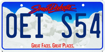 SD license plate 0EIS54