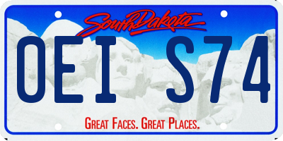 SD license plate 0EIS74