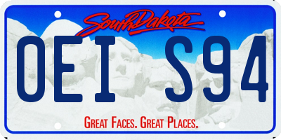 SD license plate 0EIS94