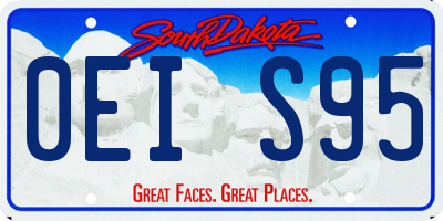 SD license plate 0EIS95