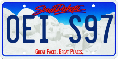 SD license plate 0EIS97