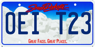 SD license plate 0EIT23