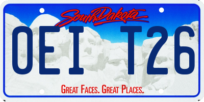 SD license plate 0EIT26