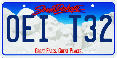 SD license plate 0EIT32