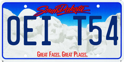 SD license plate 0EIT54