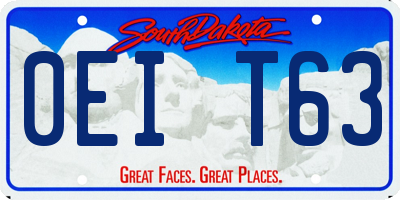 SD license plate 0EIT63