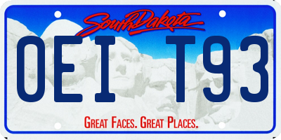 SD license plate 0EIT93