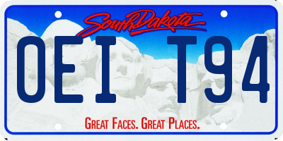 SD license plate 0EIT94